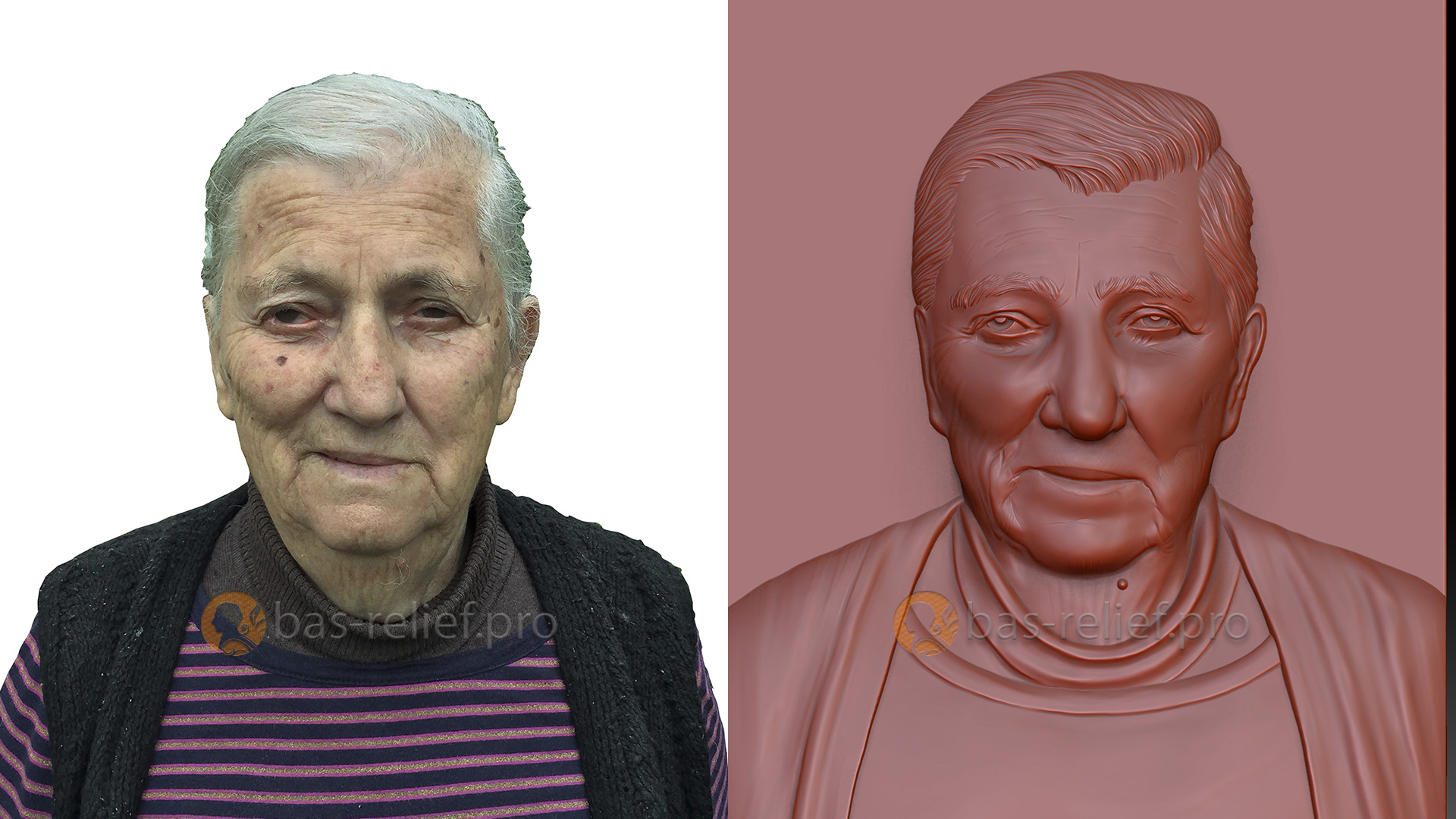 Портрет для изготовления барельефа в мраморе.