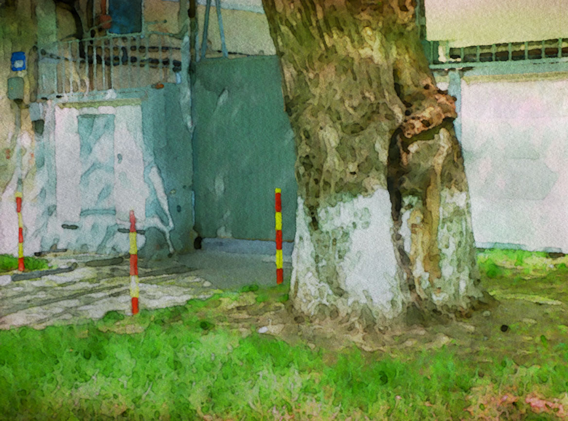 Этюд "Старик". акварель