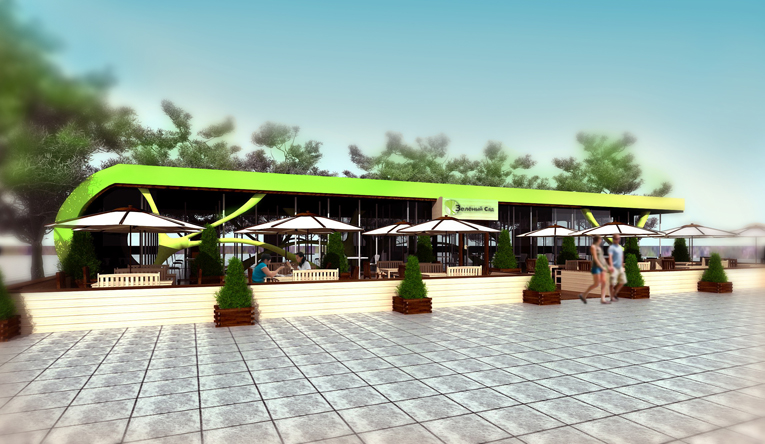 Дизайн-концепция ресторана "Зелёный Сад"