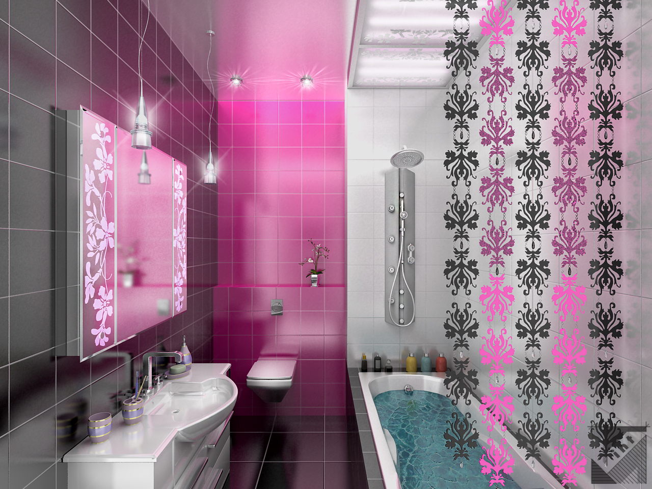 Ванная комната для молодой девушки