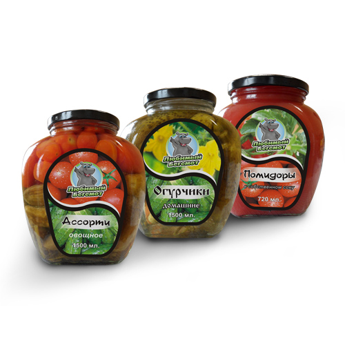 этикетка "Любимый Бегемот"