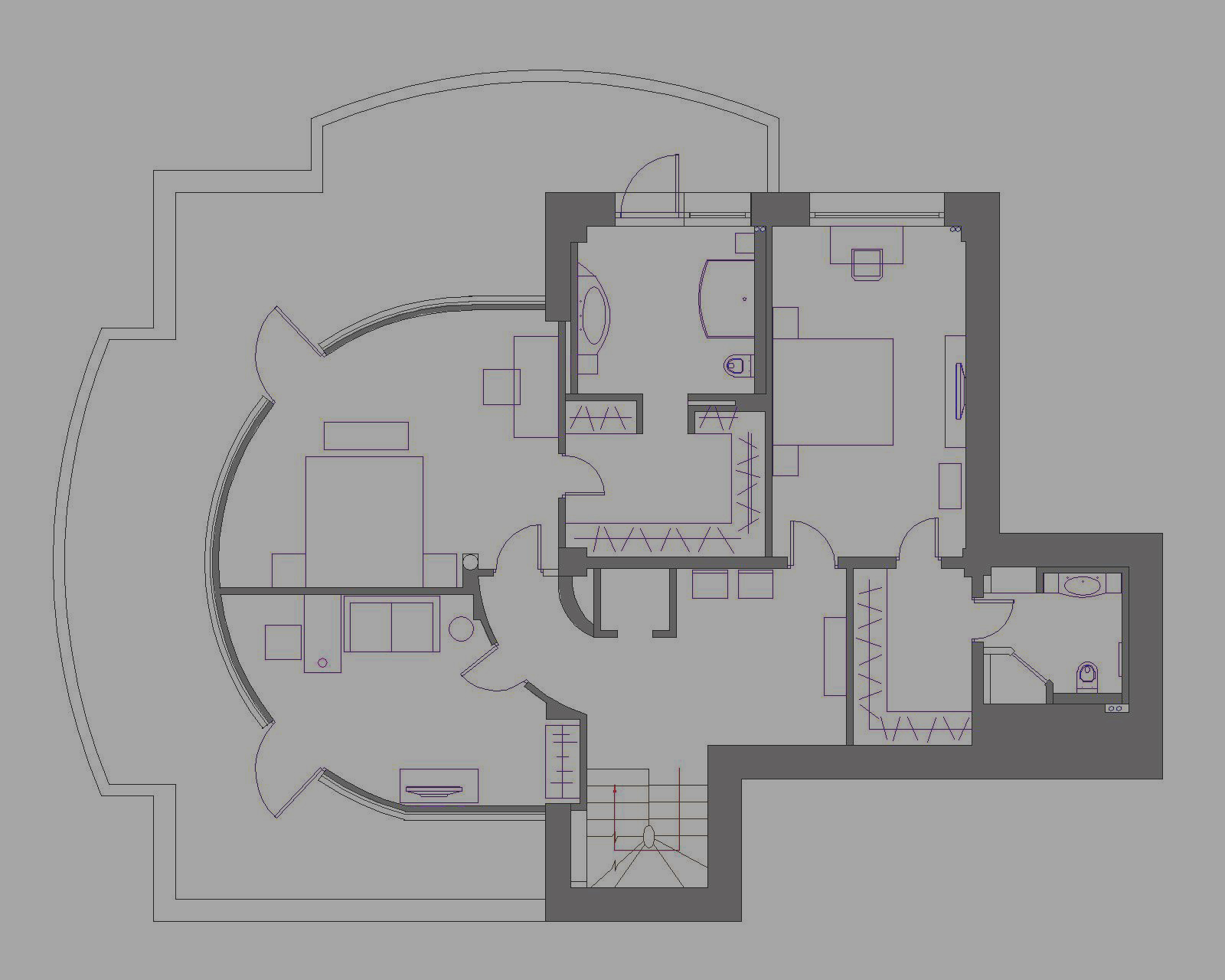 Дизайн 2х этажной квартиры на Парке победы.