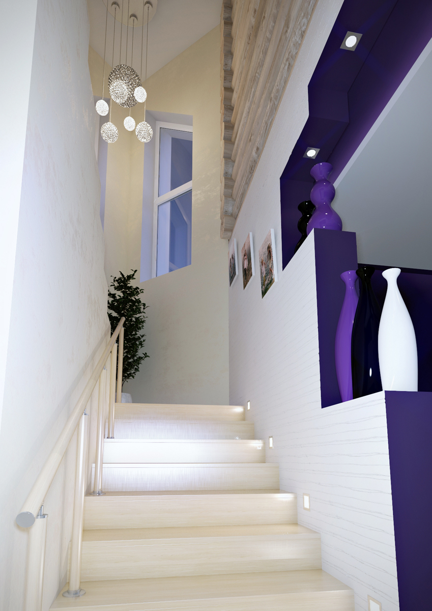 Коттедж лестнечный марш