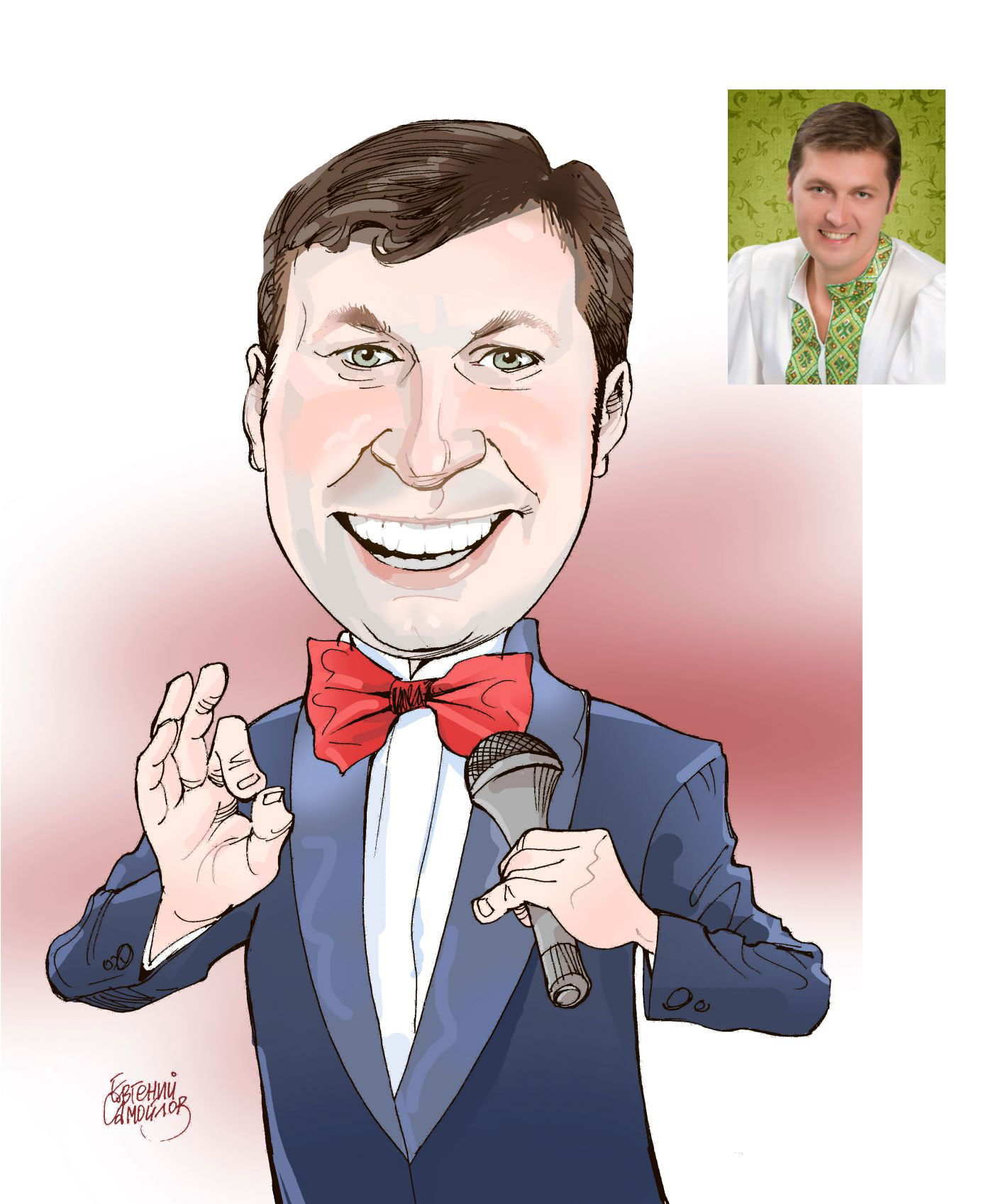 Подарок к дню рождения. Дружеский шарж по фотографии.