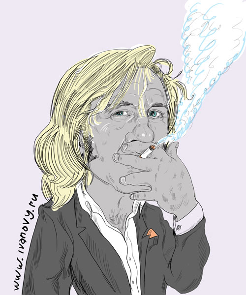 шарж на российского актера Жерара Депардье