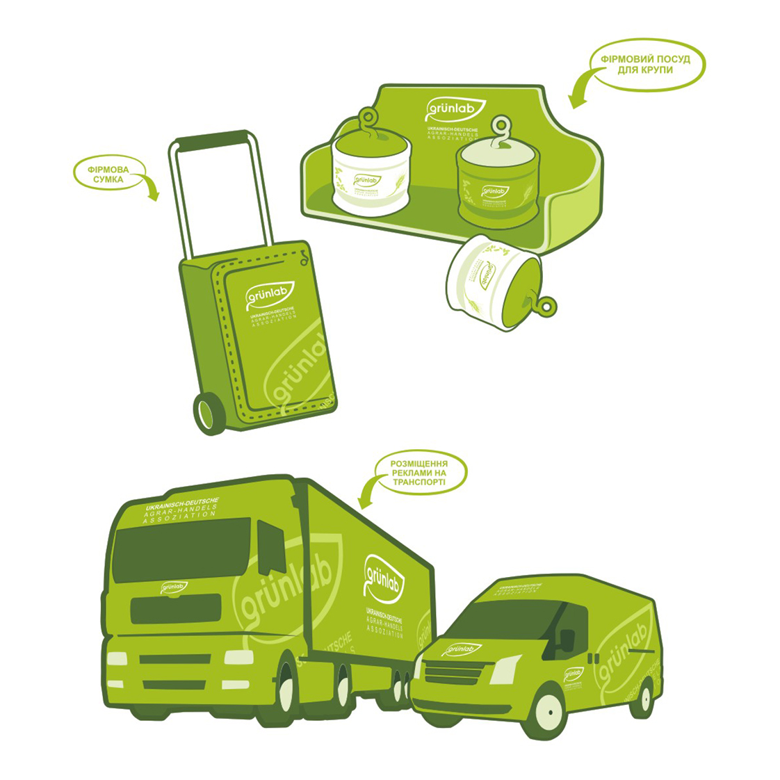 Сувенирная продукция и реклама на транспорте "Грюнлаб"