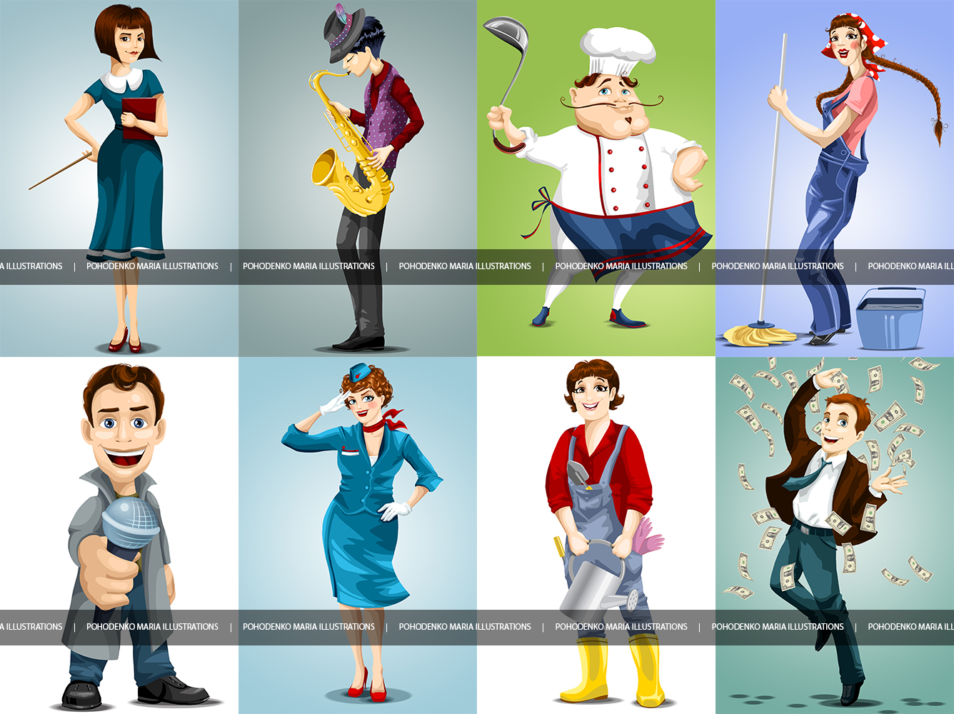 Серия иллюстраций "Профессии"
