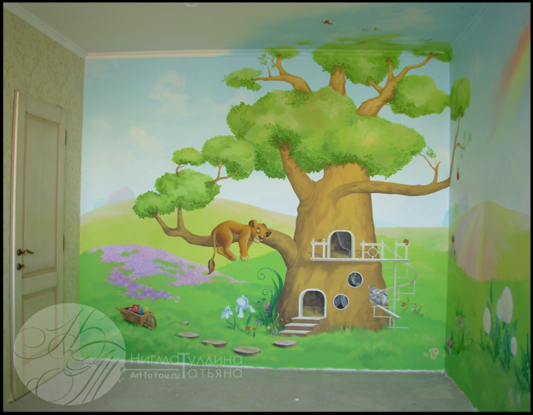 Роспись в детской "полянка"