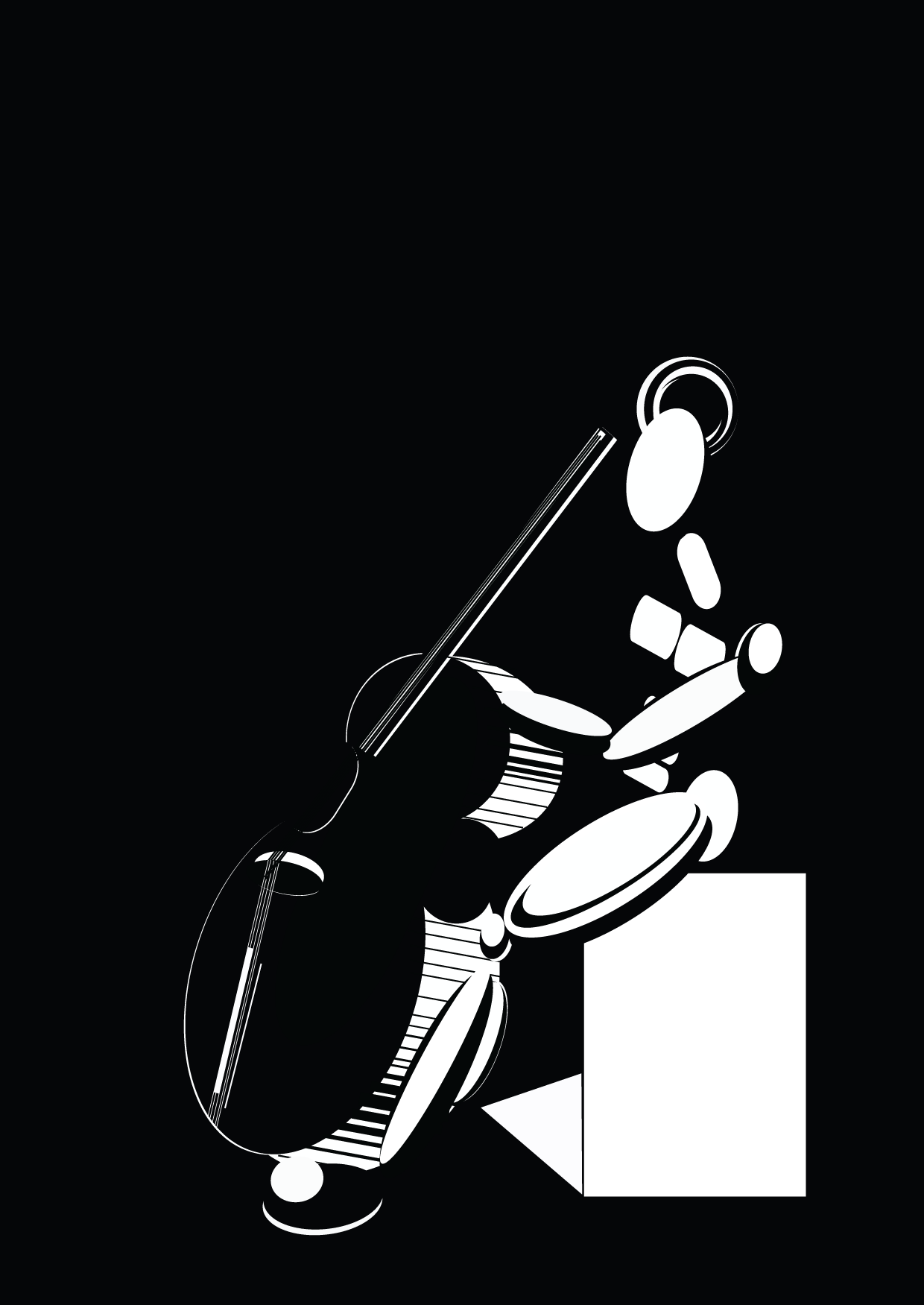 человечек с контрабас