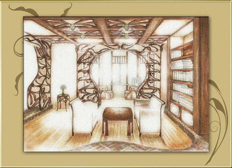 Гостиная арт-нуво