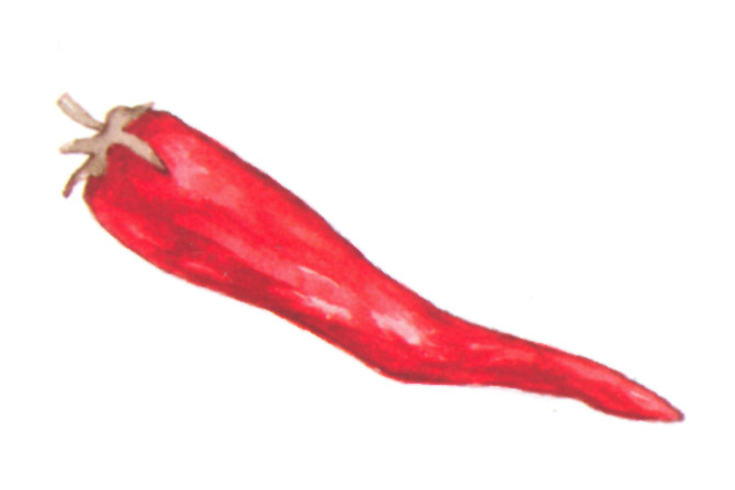 акварель "перец"