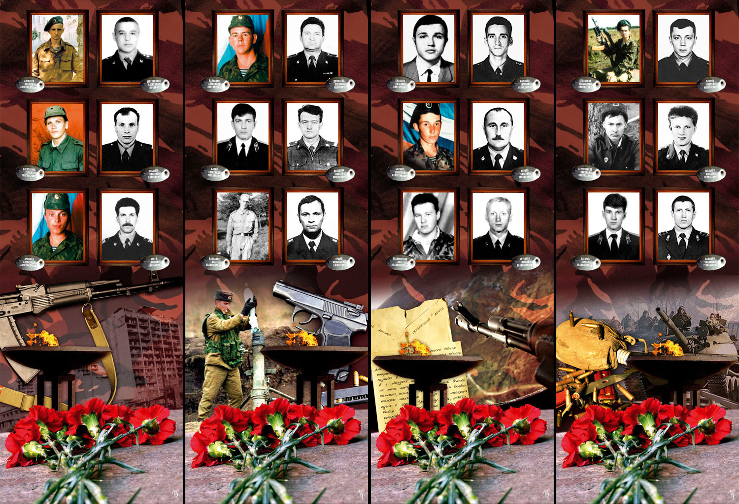 Дизайн списка погибших для оконных пролетов электропоезда