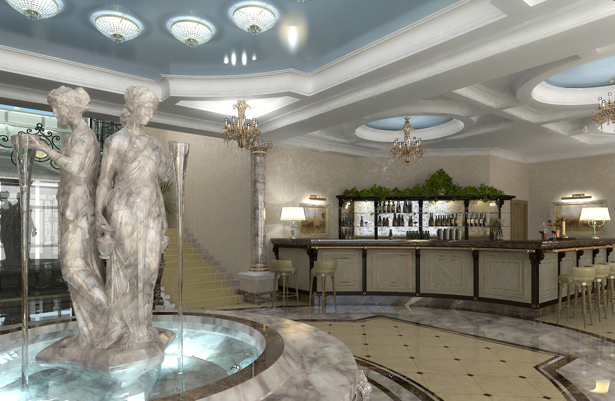 Холл гостинницы