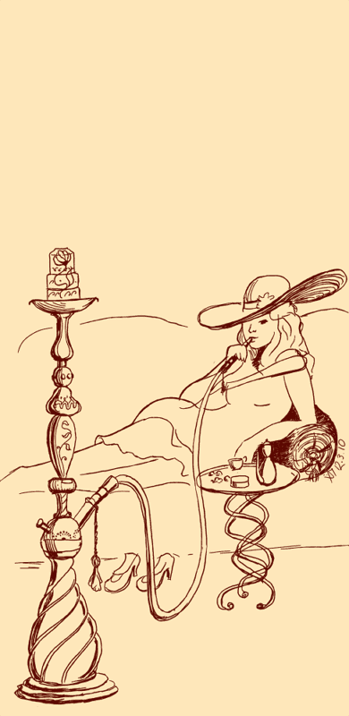 Курильщица кальяна