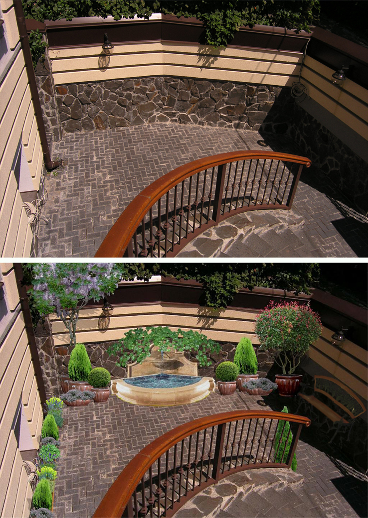 Визуализация "Внутренний дворик"