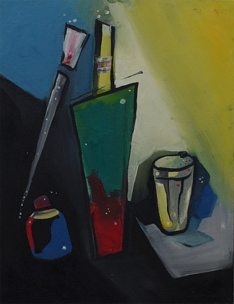 Бутыль, рождающая Мир.  30 х 40. Холст, Масло.