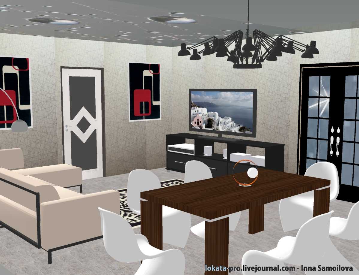 Гостиная монохром, Овражная 12