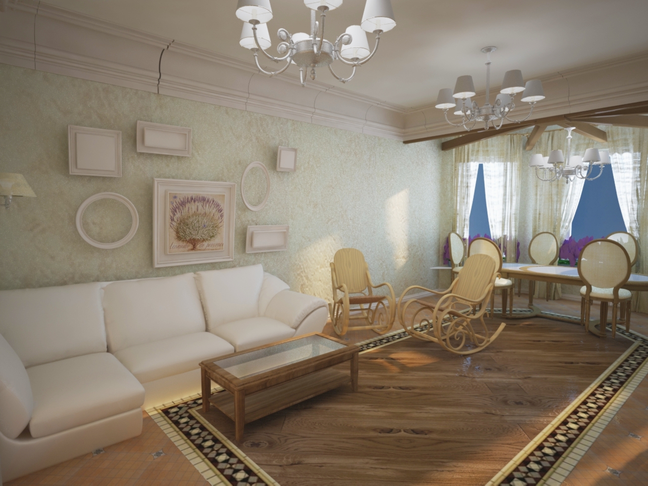 гостиная в стиле Прованс