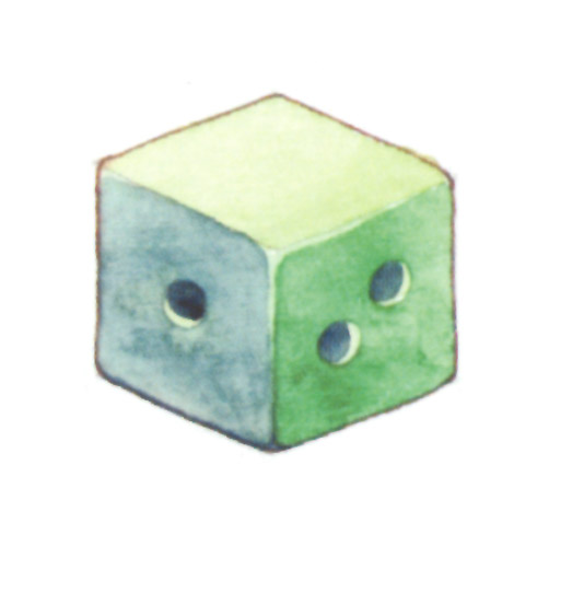 акварель "кость"