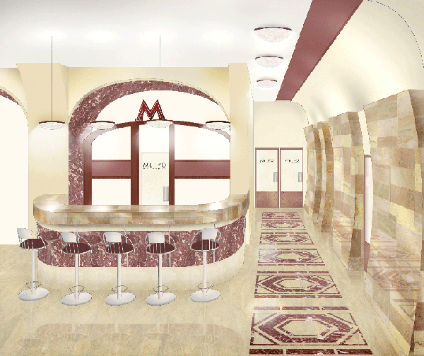 проект ресторана "Метро" (выполнено в Corel+Photoshop)