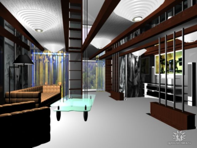 интерьер  гостинной-спальни