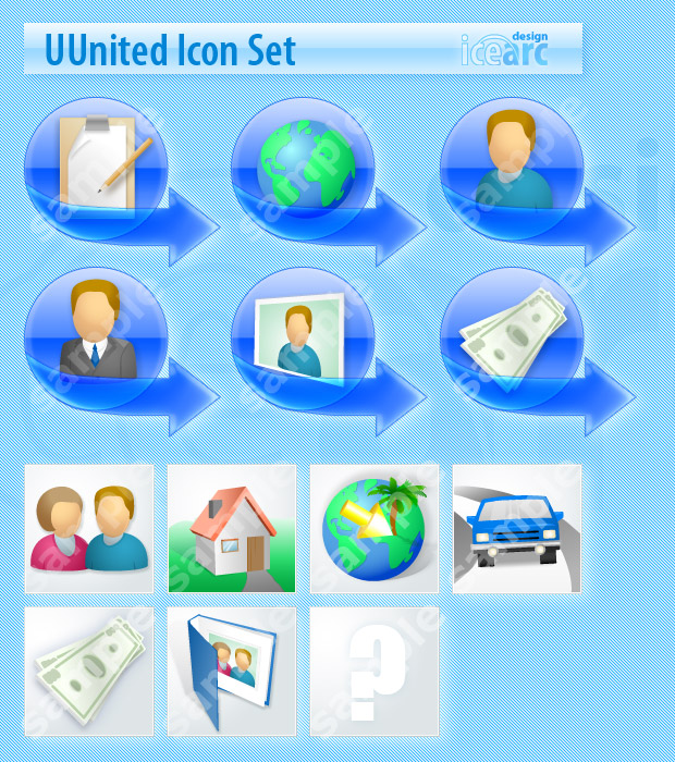 Набор иконок для социальной сети UUnited