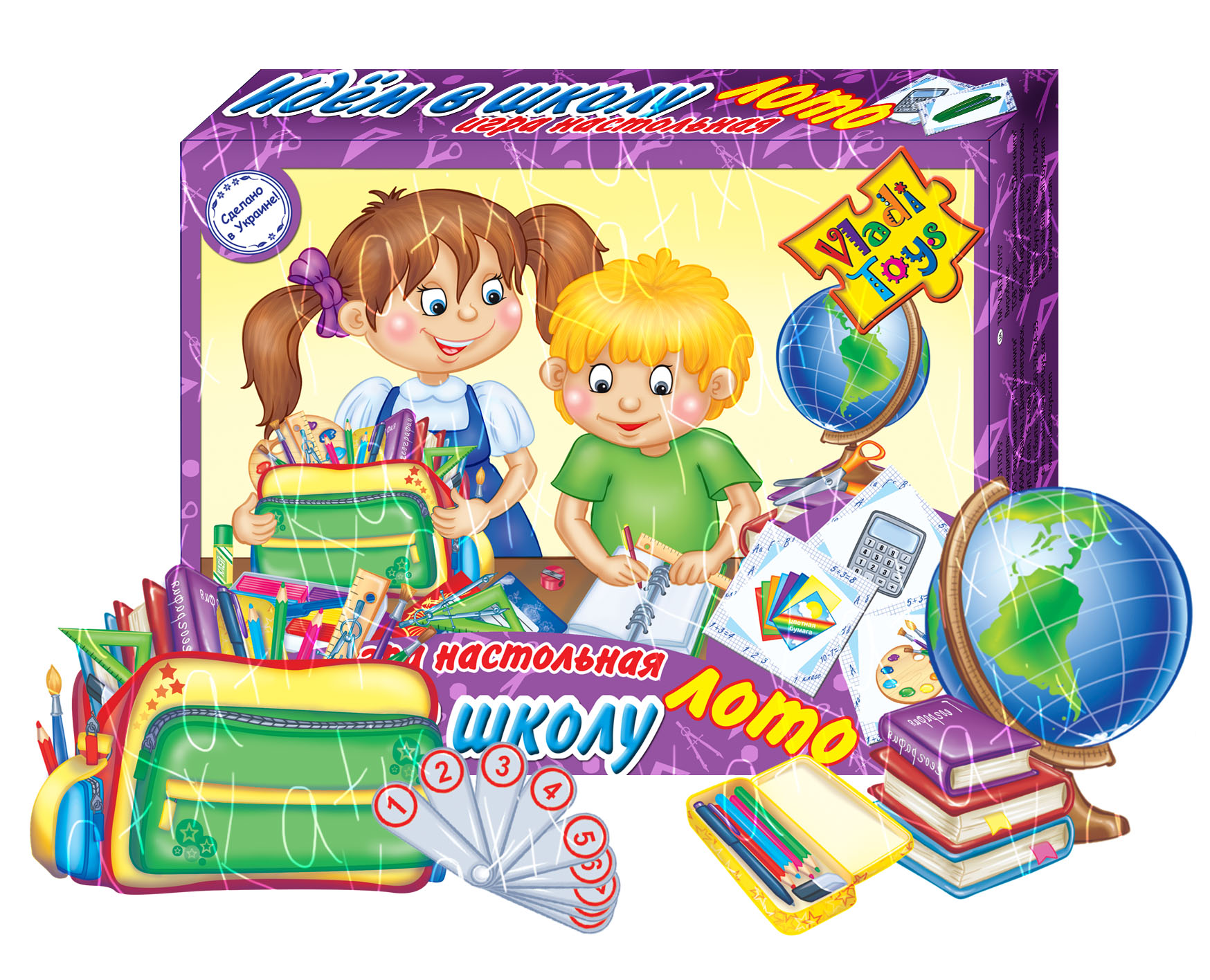 Лото для детей. Коробка и карточки.