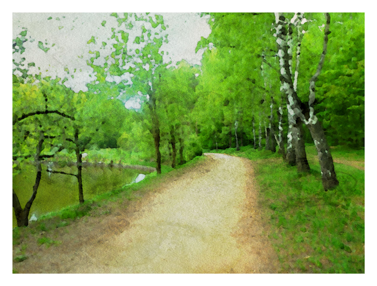 Этюд "Весна". акварель