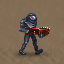 Анимация ходьбы для космо пехотинца