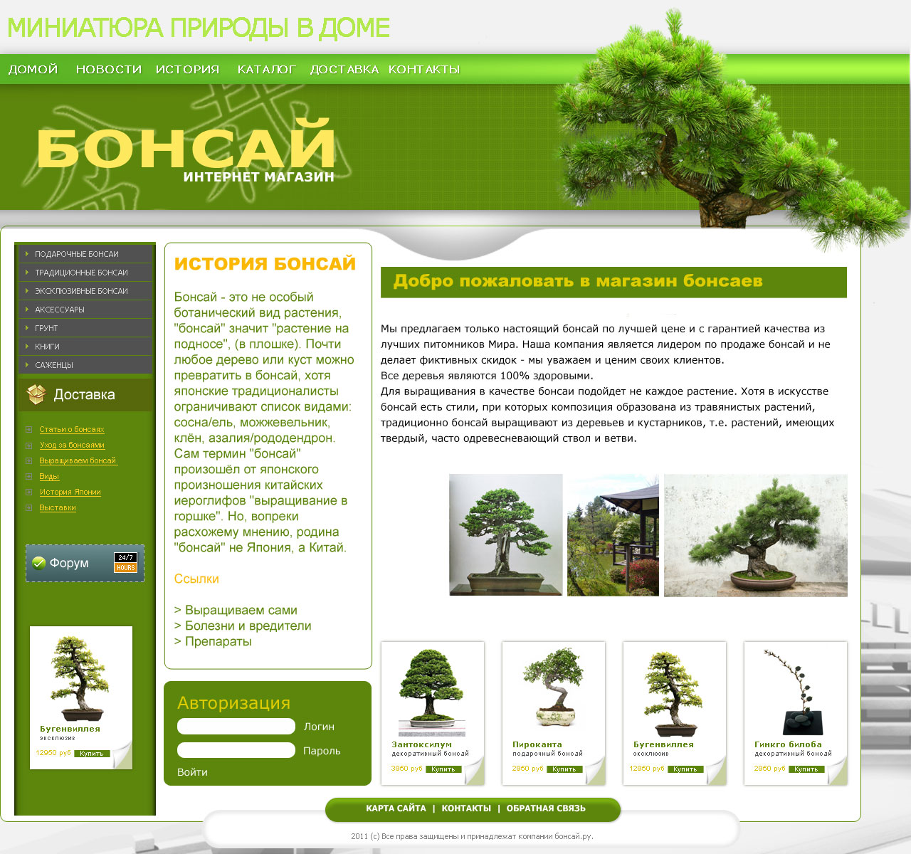 Интернет магазин бонсаев