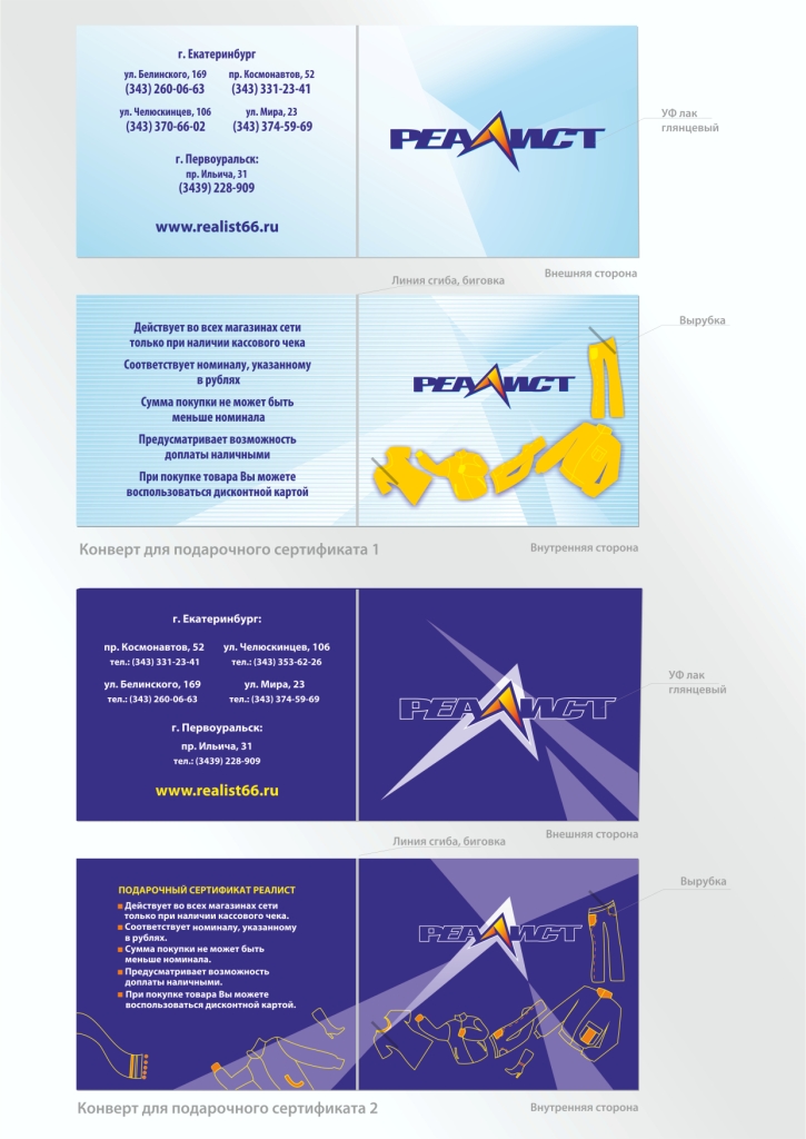 конверт для подарочного сертификата