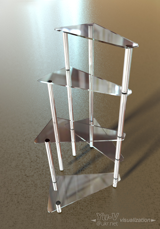 Стойка стеклянная