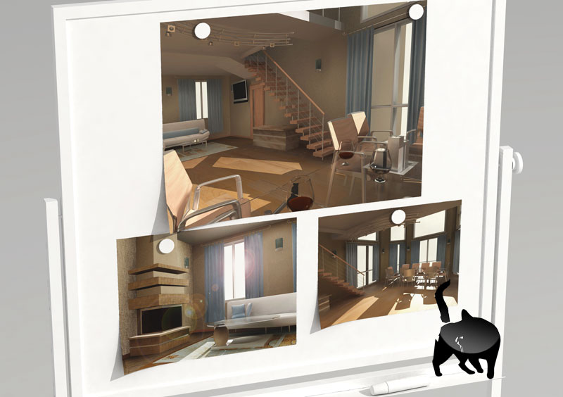 Дизайн интерьера 1-го эт. частного дома