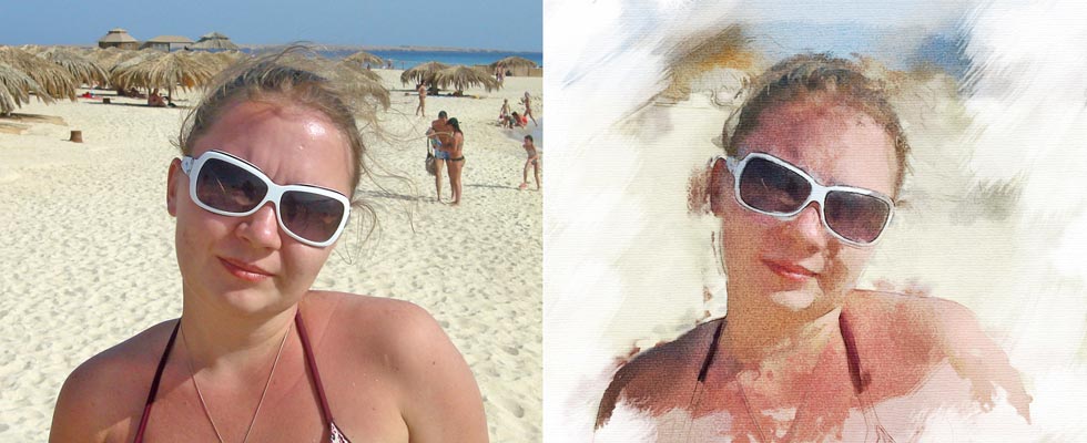 обработка фото "под аквпрель"