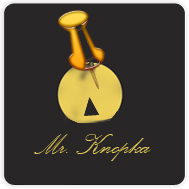 Логотип "Мистер кнопка" Канцтовары. Эскиз