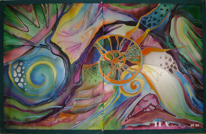 Батик "Романтический пейзаж"