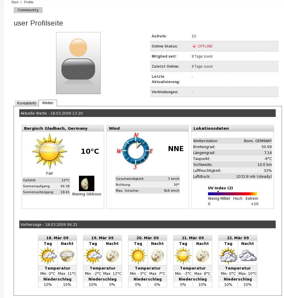 Weather modul для Joomla 1.5