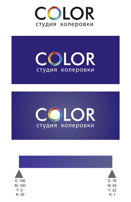 Фирменный стиль для студии колеровки красок "COLOR"