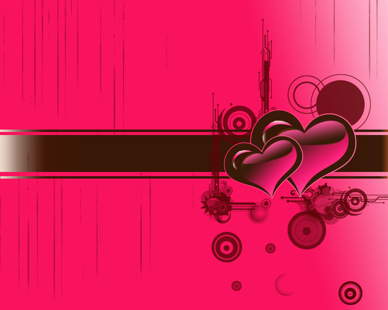 векторные обои - сердца