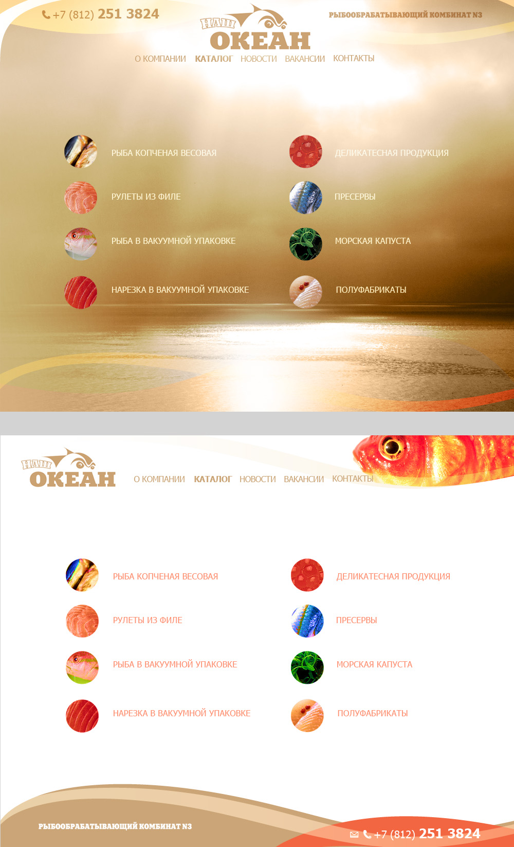"Наш Океан" - эскиз сайта
