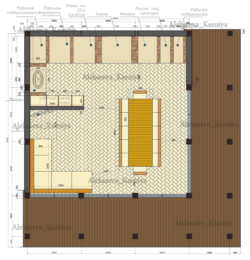 Беседка. Общий план