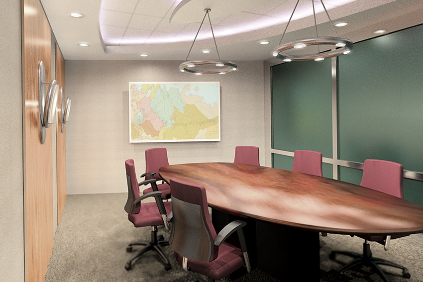 Переговорная комната - искусственное освещение