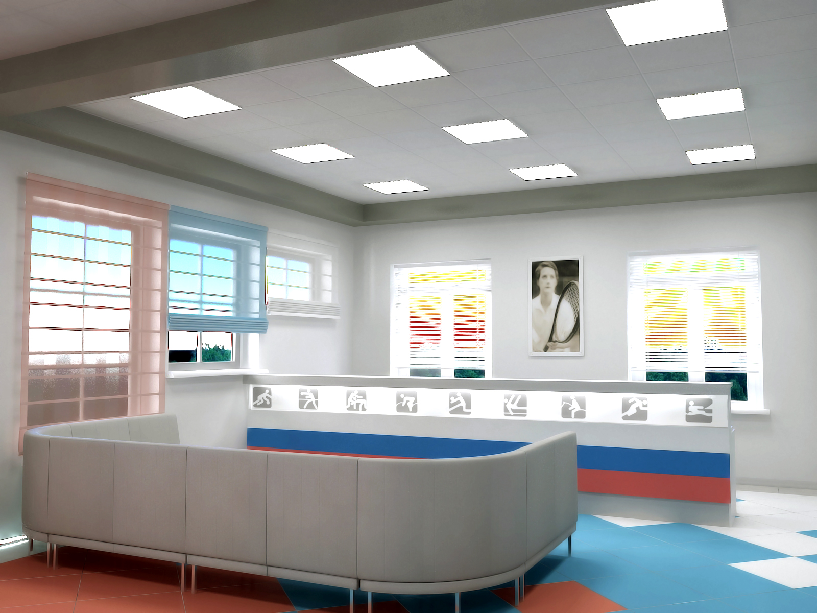 Спортивный комплекс 1 этаж холл