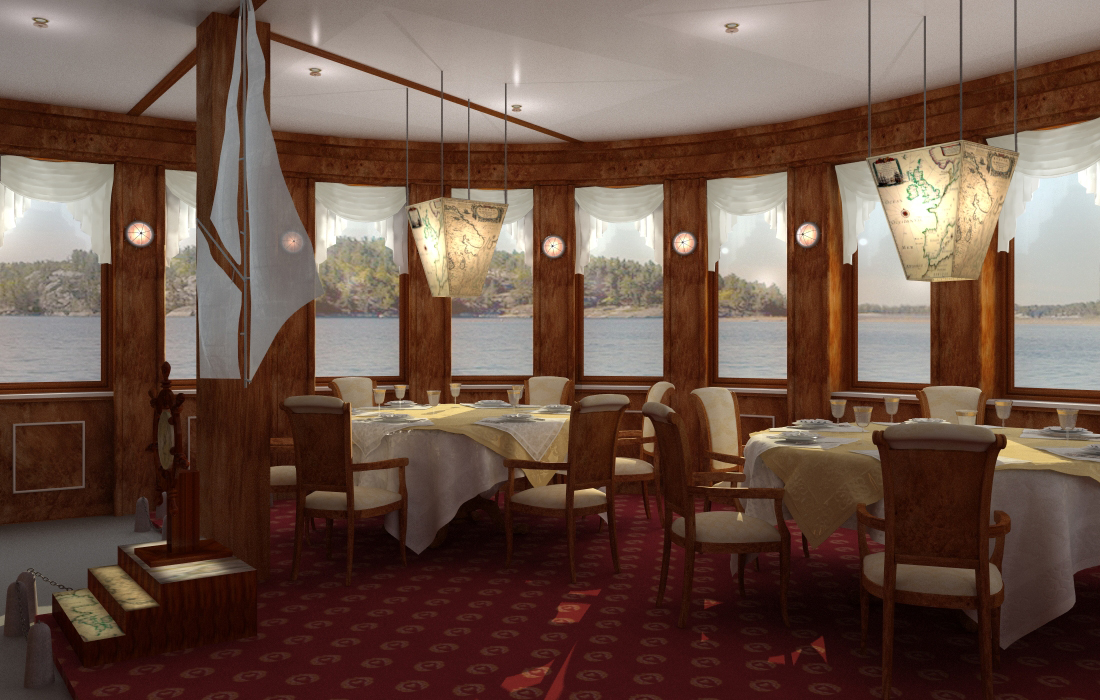 3 D визуализация-Restooran