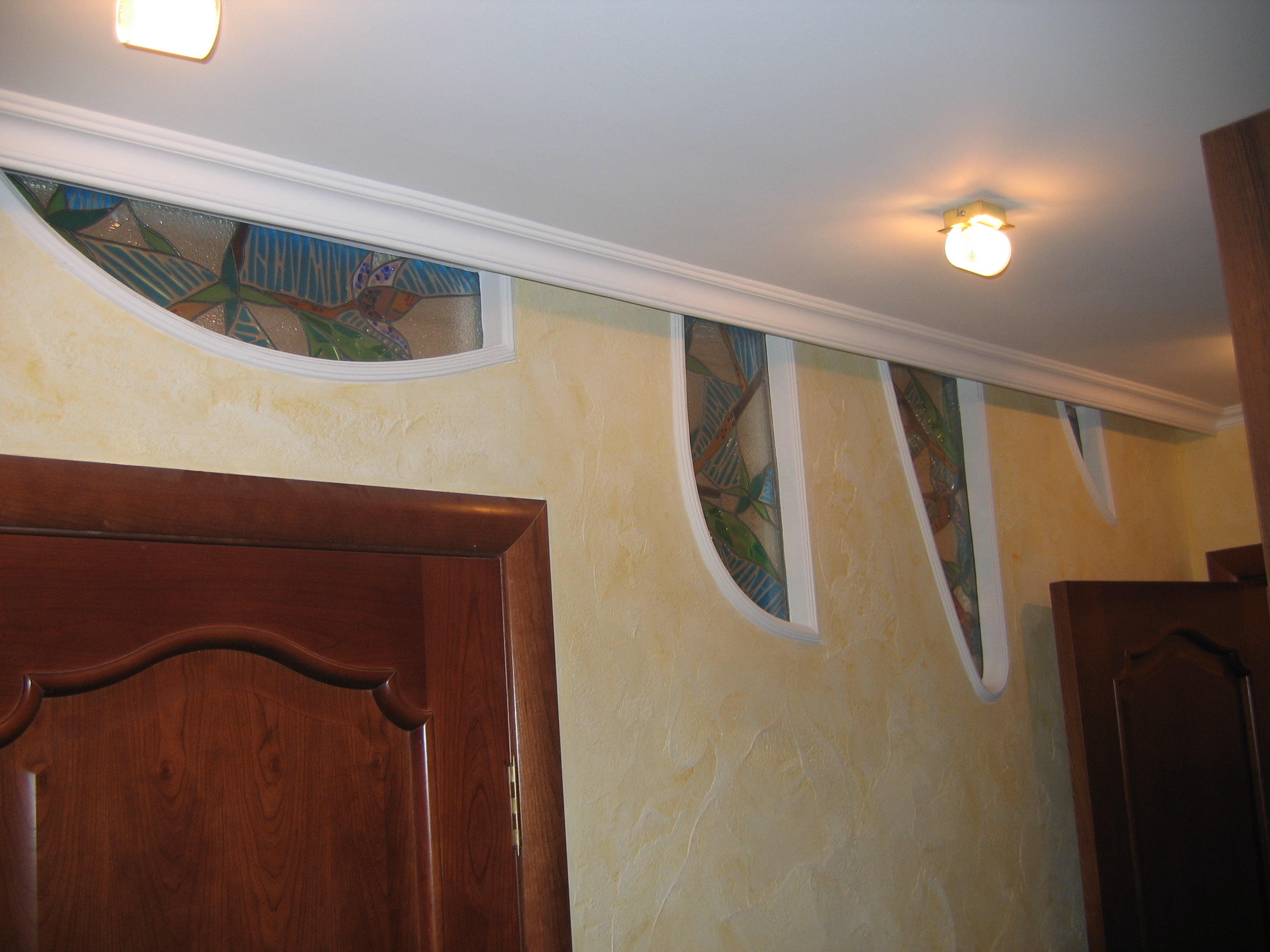 производство витражей в стеклопакете"фьюзинг","ТИФФАНИ&