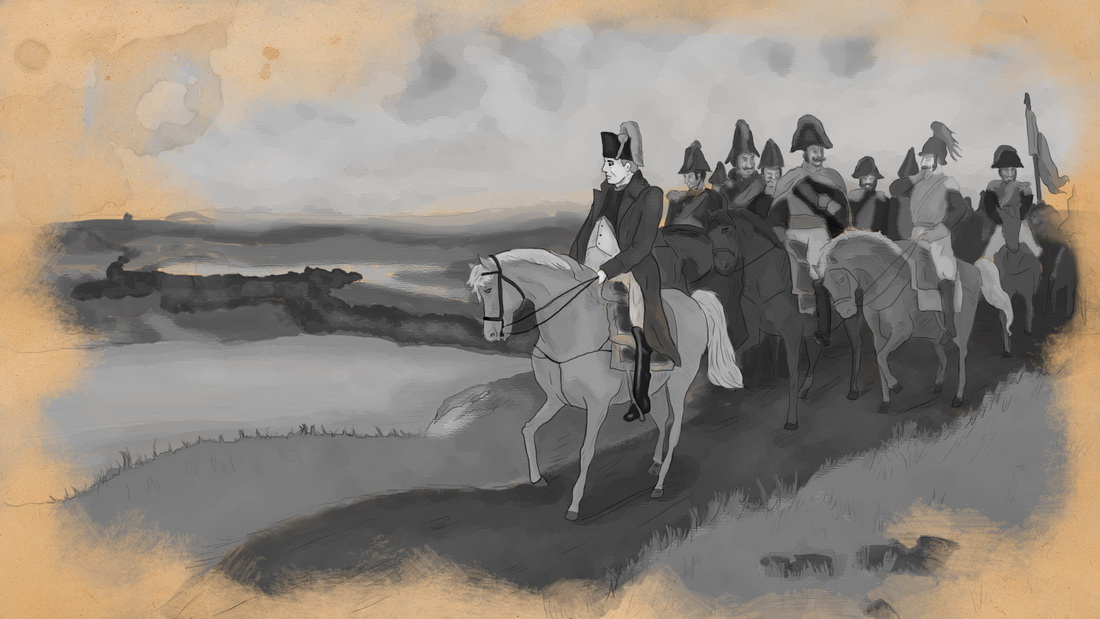 Иллюстрация "Переход через Неман"