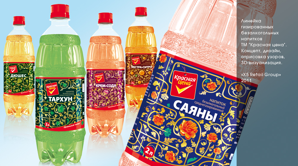Линейка газированных напитков ТМ "Красная цена"