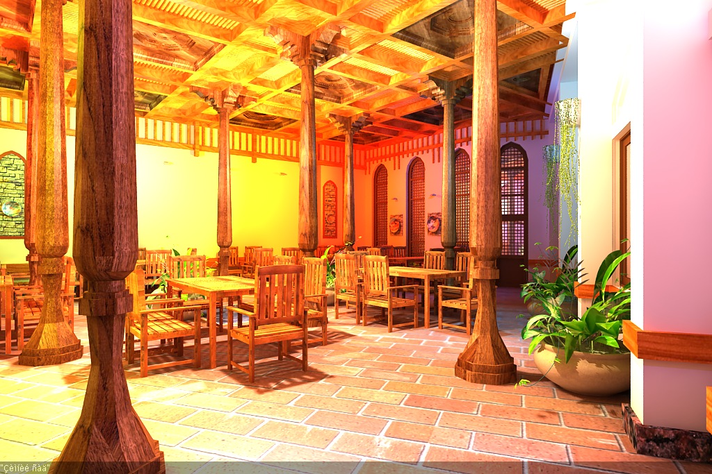 Интерьер восточной кухни (ресторан)