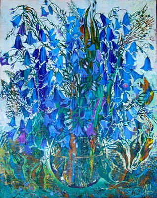 Колокольчики. холст, масло 60 на 50 см