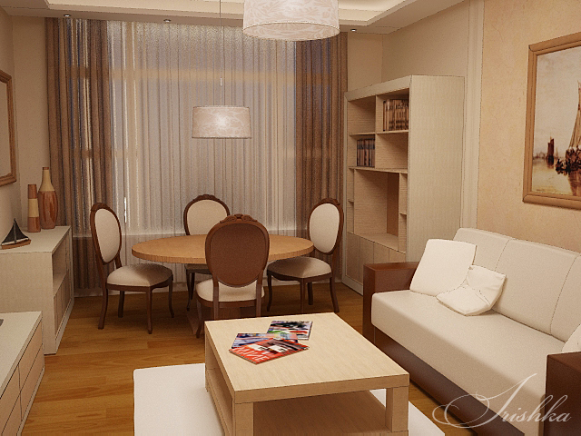 Дизайн гостинной комнаты-13